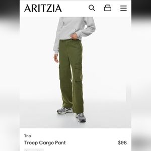 TNA Troop Cargo Pant in rust colour